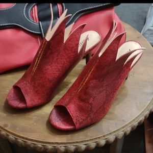 Fire snake print heels